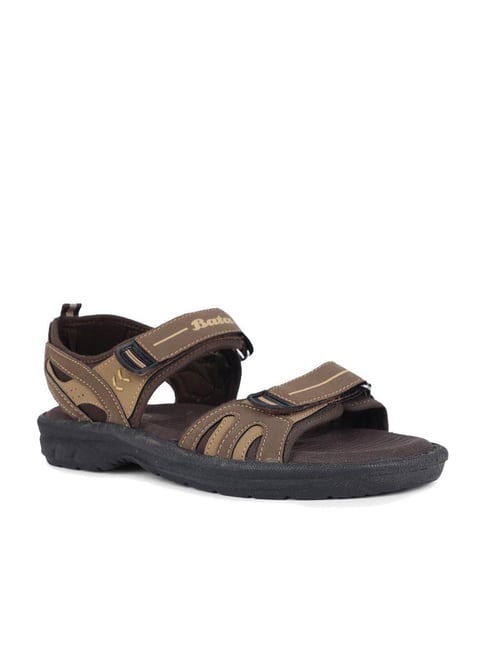 Bata Men's Brown Floater Sandals