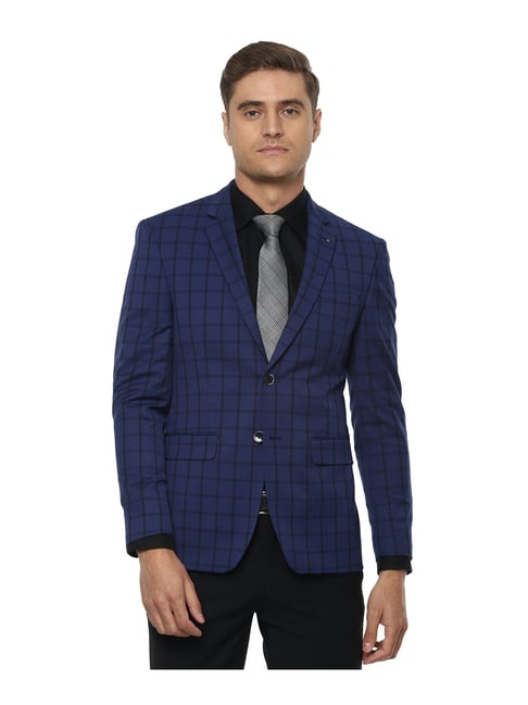 Buy Louis Philippe Grey Slim Fit Notch Lapel Check Blazer for Men's Online  @ Tata CLiQ