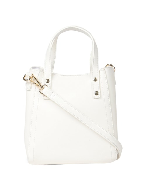 Forever 21 White Medium Solid Tote Handbag Price in India