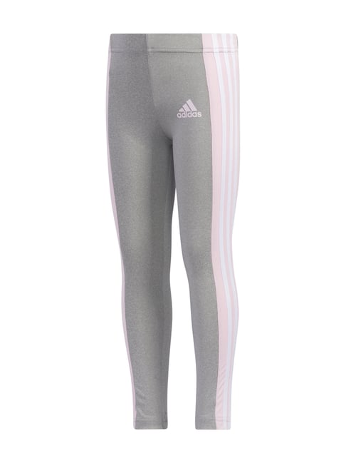 Adidas Kids Grey Striped Tights