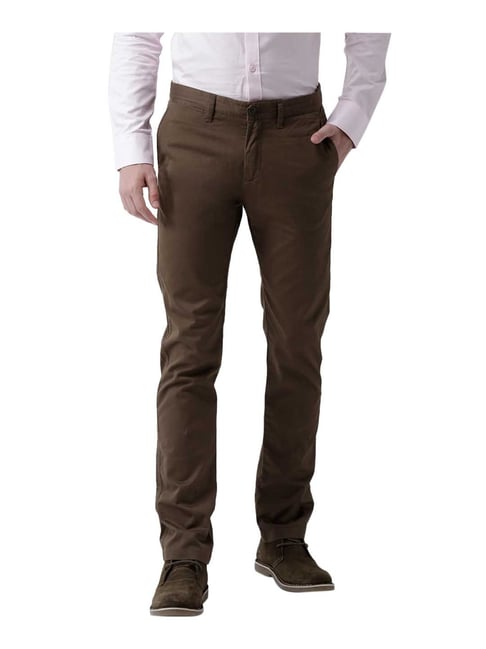 Buy CELIO Solid Linen Straight Fit Men's Trousers | Shoppers Stop