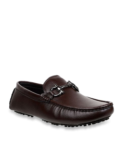 Carlton London Men's Maroon Casual Loafers