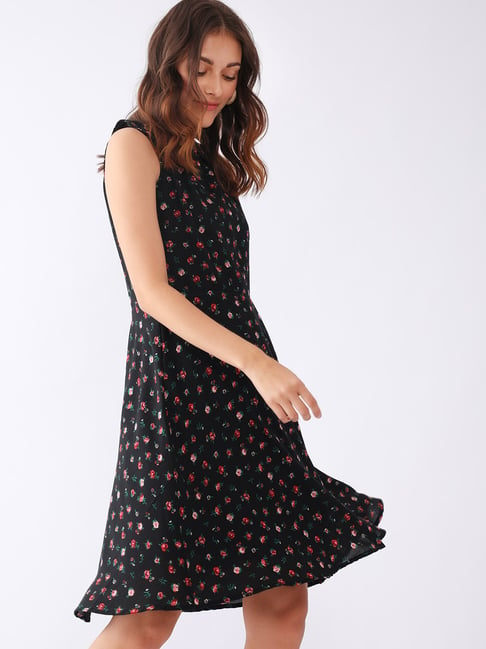 zink london black floral dress