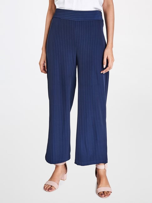 Polyster Straight Fit Womens Stripe Pant at Rs 360/piece in Surat | ID:  24832942948