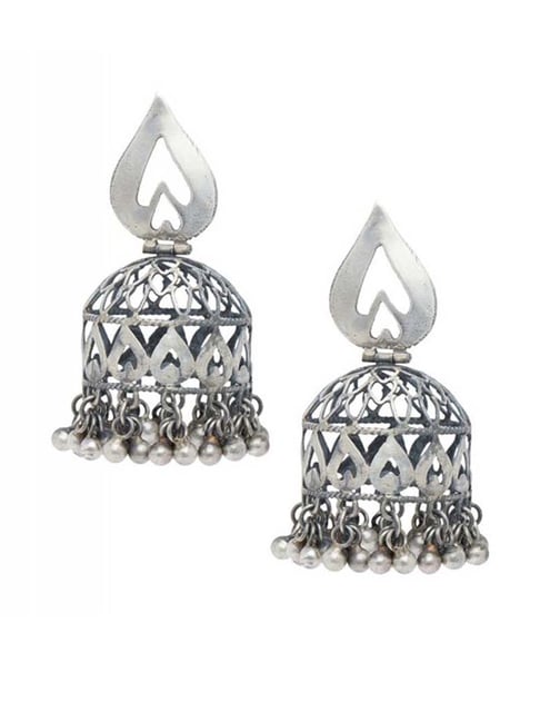 Golden Trishul Jute ball earrings - urban junky's collections of jewellery