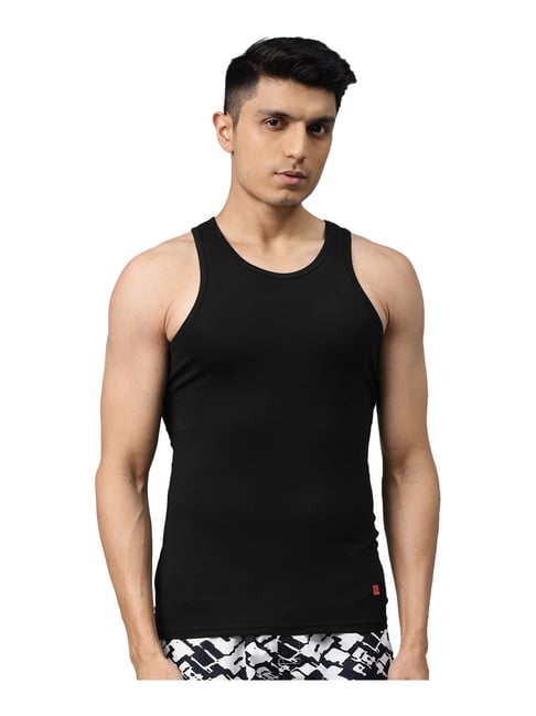 Buy UnderJeans by Spykar Black Vest for Men's Online Tata CLiQ