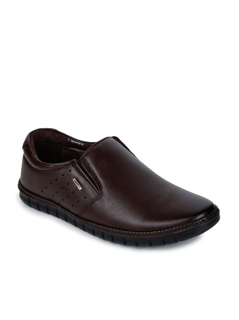 Mens brown casual slip cheap on shoes