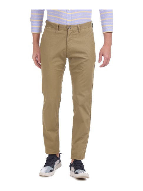 U S Polo Assn U.S. Polo Assn. Khaki Printed Trousers