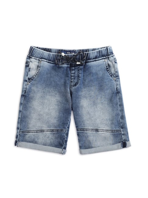 Pepe Jeans Kids Blue Washed Shorts