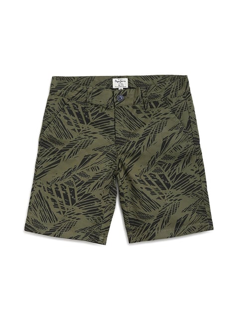 Buy Pepe Jeans Kids Olive Printed Shorts for Boys Clothing Online
