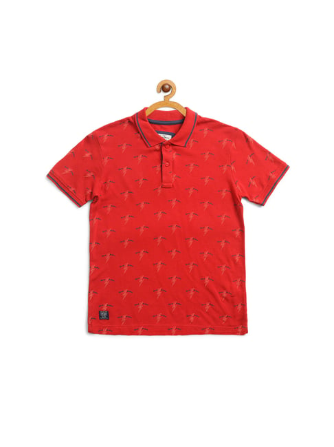 Pepe Jeans Kids Red Printed T-Shirt