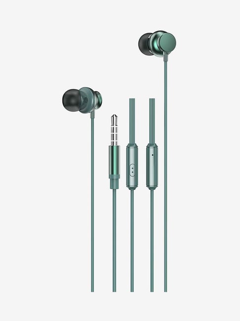 Ambrane Stringz-38 Wired Earphone with Microphone (Green)