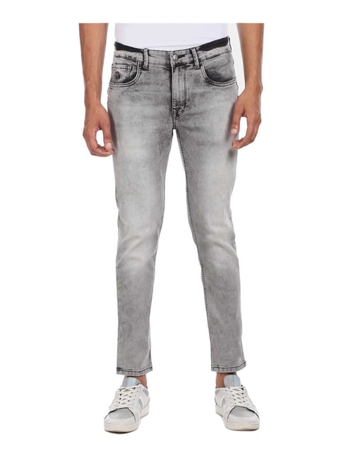 U S Polo Assn U.S. Polo Assn. Grey Slim Fit Jeans - Flexi Collection