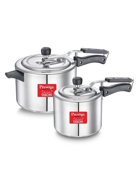 Buy Prestige Silver Aluminium Pressure Cookers - Set of 2 at Best Price ...