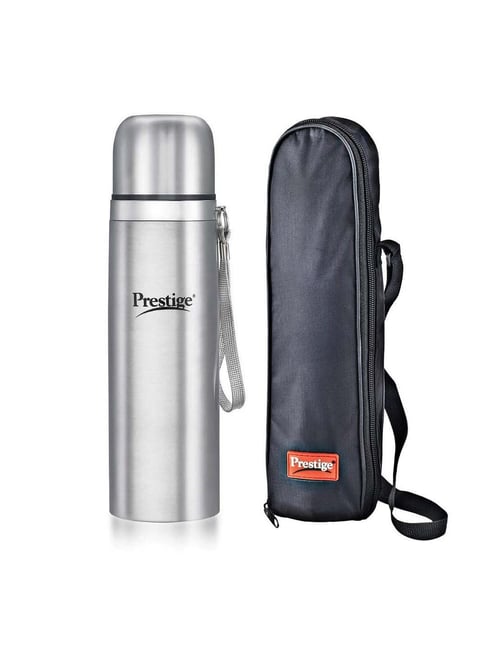 Buy Prestige Silver Stainless Steel Flask Bottle (1000 ml) Set