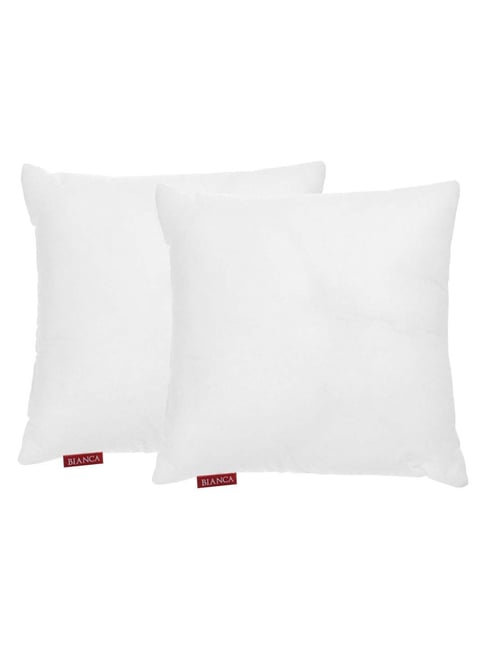 BIANCA Fluffy Micro-Fiber Cushion Insert-Filler -2pc 18 X 18 (allergy guard) solid-white