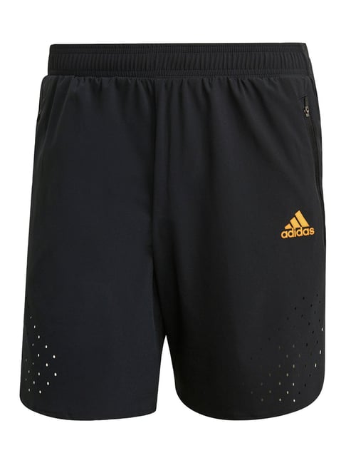 Adidas Black Regular Fit Printed Shorts