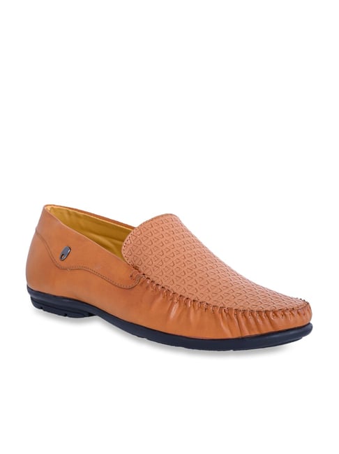 Carlton London Men's Tan Casual Loafers