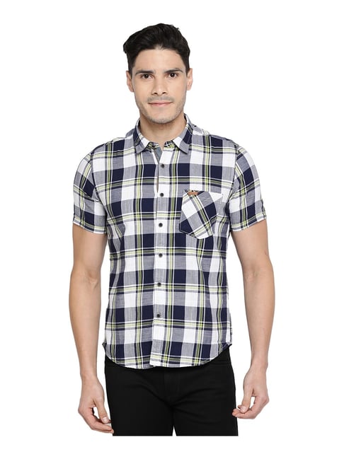 Pepe Jeans Black Regular Fit Check Shirt