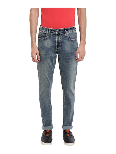 Pepe Jeans Blue Skinny Fit Heavily Washed Jeans