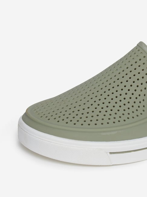 Buy SOLEPLAY by Westside Sage Green Rainwear Loafers Online at best