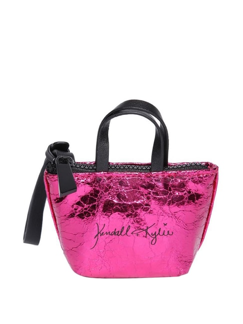 Forever 21 Pink Textured Medium Tote Handbag Price in India