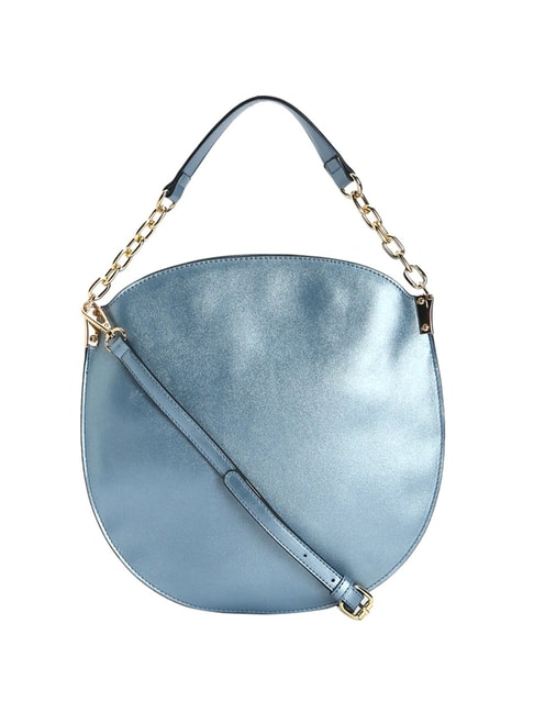 Forever 21 Blue Solid Medium Tote Handbag Price in India
