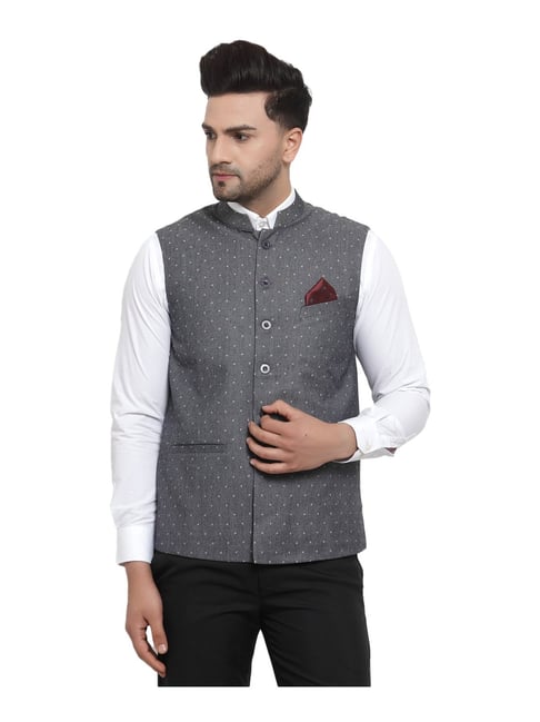 Shop Maroon Benarasi Brocade Nehru jacket Online at Best Price | Cbazaar