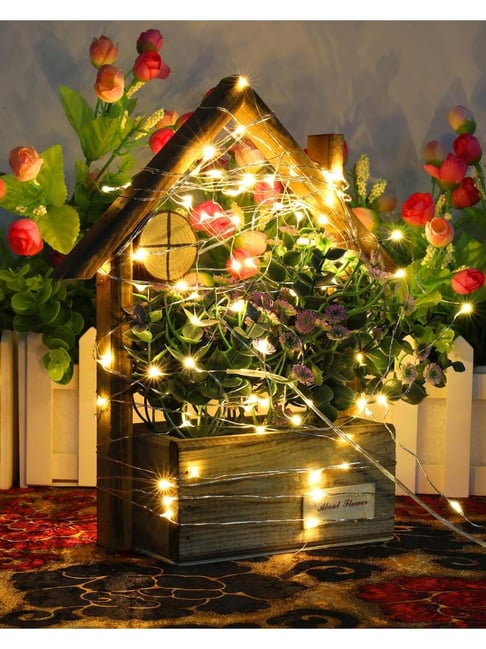 Homesake Yellow Copper 50-LED Fairy Lights (5 Mtr.) - Set of 8