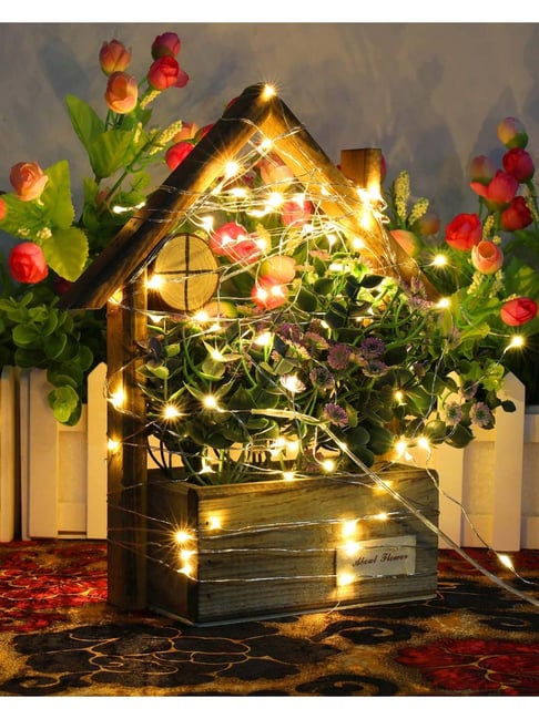 Homesake Yellow Copper 50-LED Fairy Lights (5 Mtr.) - Set of 8 (Bulb not included)