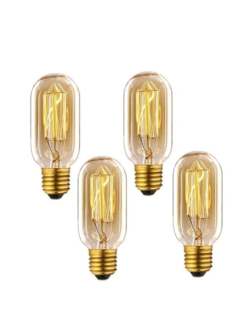 Buy Homesake Transparent Tungsten Filament Light Bulbs Set of 4 at