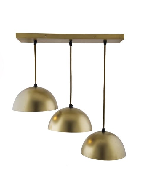 Homesake 3-Lights Linear Cluster Golden Metal Pendant Light - Set of 1-picture-30