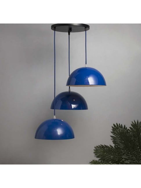 Homesake 3-Lights Round Cluster Blue Metal Pendant Light - Set of 1-picture-19