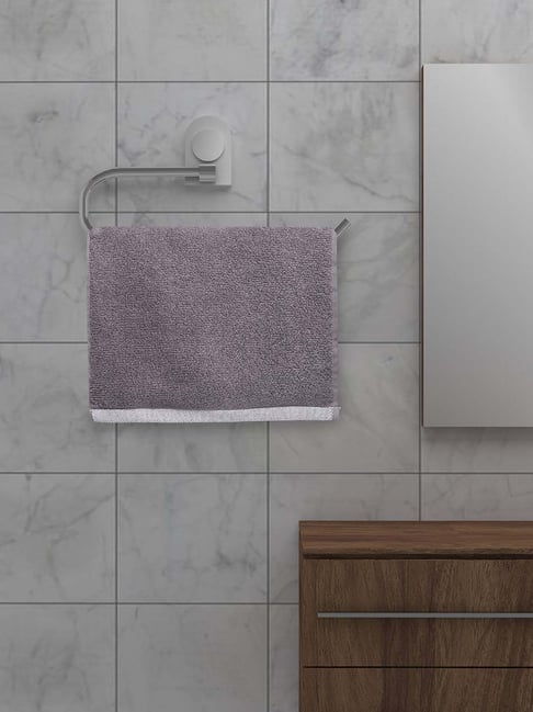 Mark Home Simply Soft Dark Grey Cotton 500 GSM Zero Twist Anti Bacterial Face Cloths - Set of 4