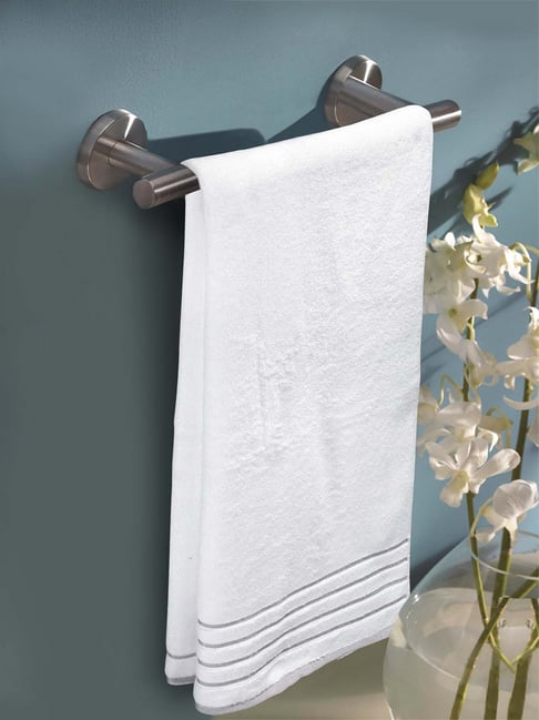 Mark Home Simply Soft White Cotton 500 GSM Zero Twist Anti Bacterial Ladies Towel - Set of 1