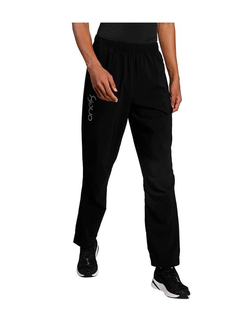 Puma Black Printed Cotton Track Pants