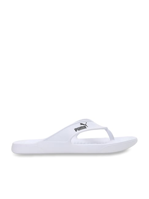 Puma white slippers online