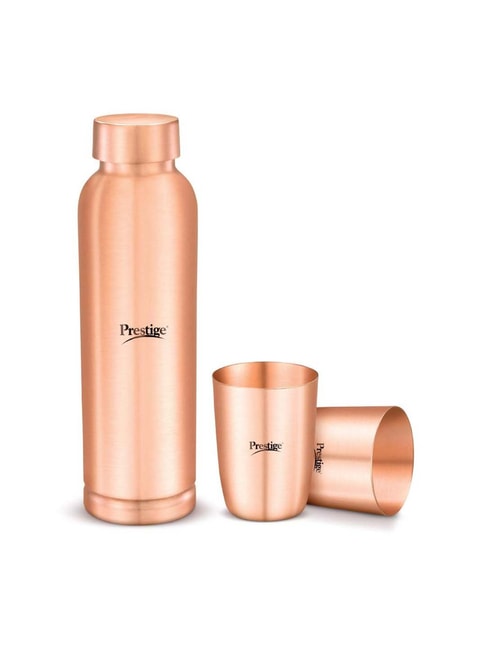 Prestige Copper  Water Bottle (900 ml) with Tumblers - Set of 3