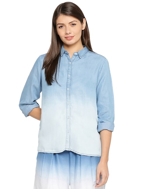 Pepe Jeans Blue Ombre Shirt Price in India