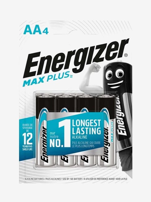 Energizer MAX PLUS 2A BP4 Alkaline Batteries (Silver)