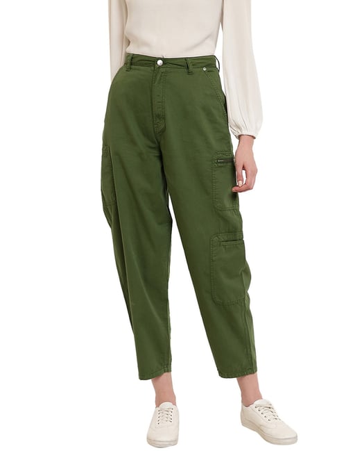 Pepe Jeans Green Regular Fit Trousers