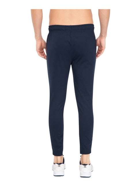 Jockey Men Blue Solid Slim Fit Joggers