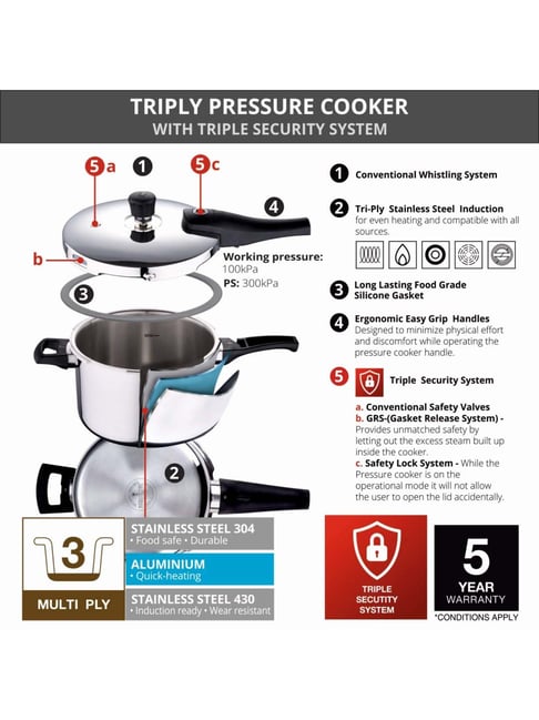 bergner stainless steel pressure cooker