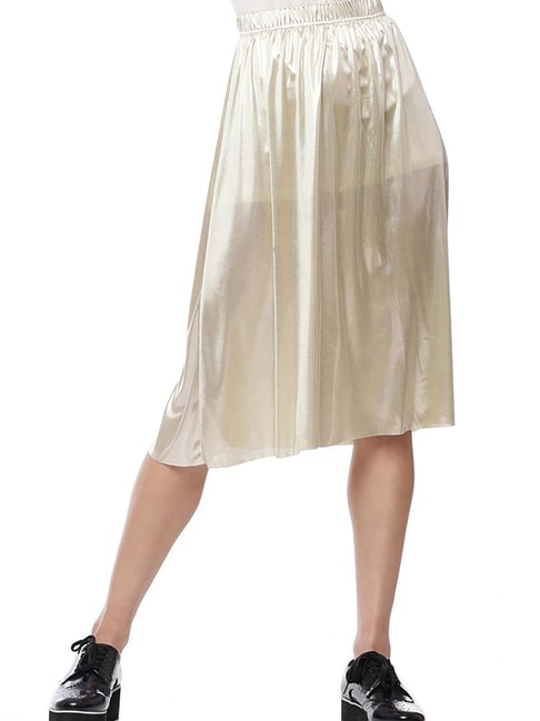 Forever 21 Gold Below Knee Skirt Price in India