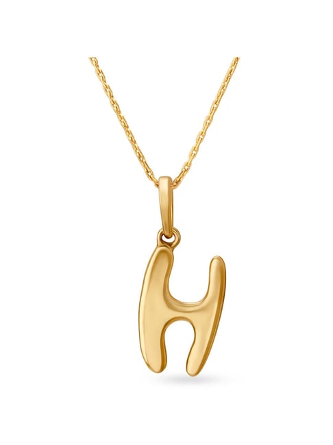 IBB 9ct Yellow Gold Initial Necklace, H at John Lewis & Partners