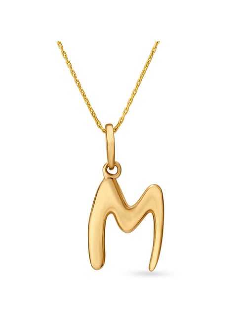 Jewel WORLD M name letter stylist Gold-plated pendant necklace chain with  ring for girls Beads Gold-plated Plated Alloy Chain Price in India - Buy  Jewel WORLD M name letter stylist Gold-plated pendant