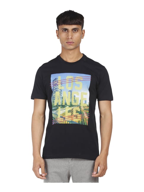 Aeropostale Black Printed T-Shirt - Flexi Collection