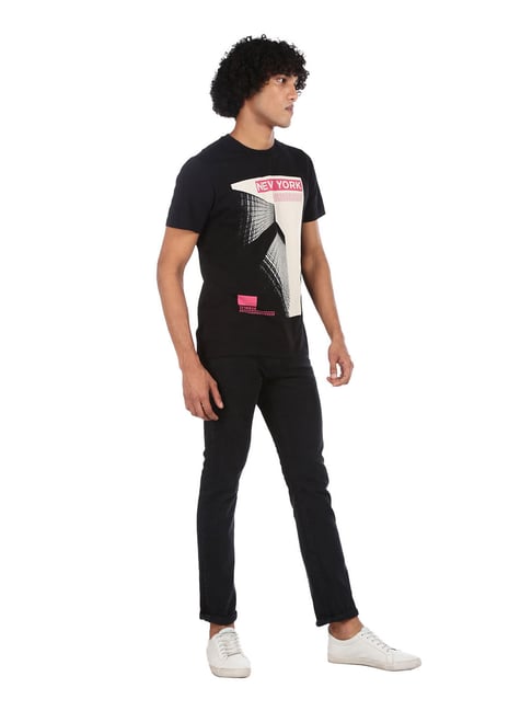 Aeropostale Black Graphic Print T-Shirt - Flexi Collection