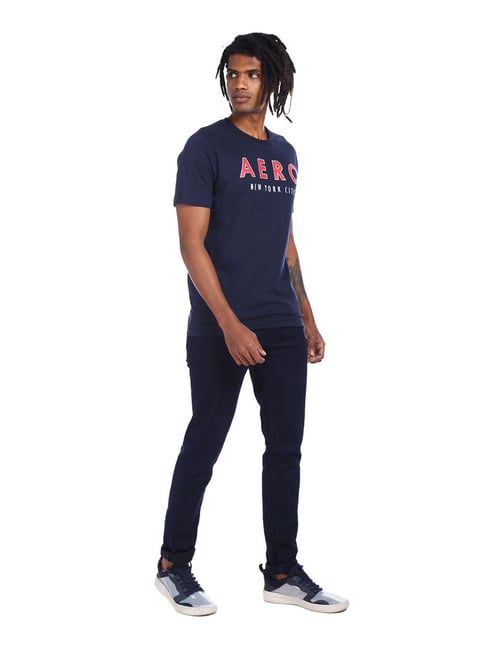 Aeropostale Navy Printed T-Shirt - Flexi Collection