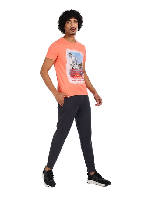 U S Polo Assn U.S. Polo Assn. Orange Printed T-Shirt - Flexi Collection